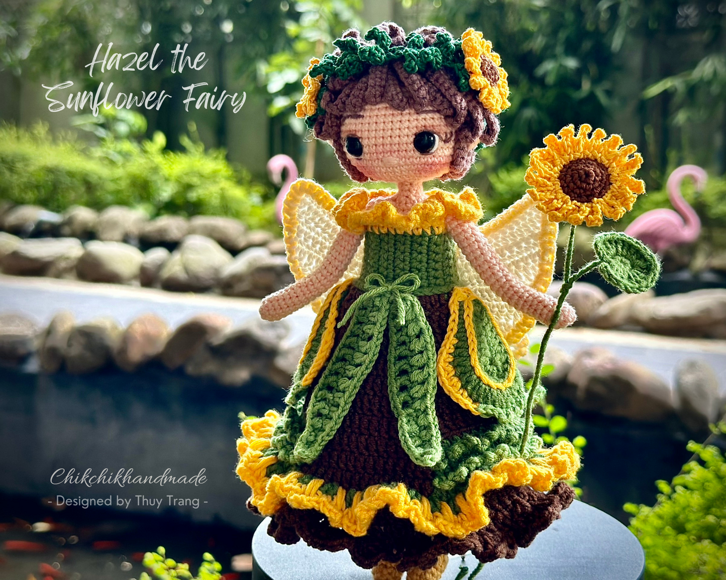 Crochet Fairy Doll Pattern Amigurumi Doll Pattern, HAZEL The Sunflower Fairy, PDF English, Français, Deutsch, Español, Nederlands, Italiano