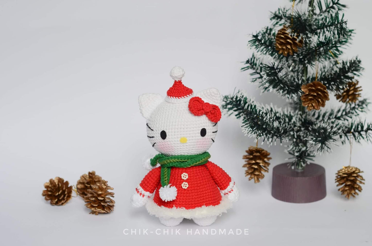 Santa Kitten Amigurumi Pattern, Christmas Kitten Crochet Pattern, PDF English