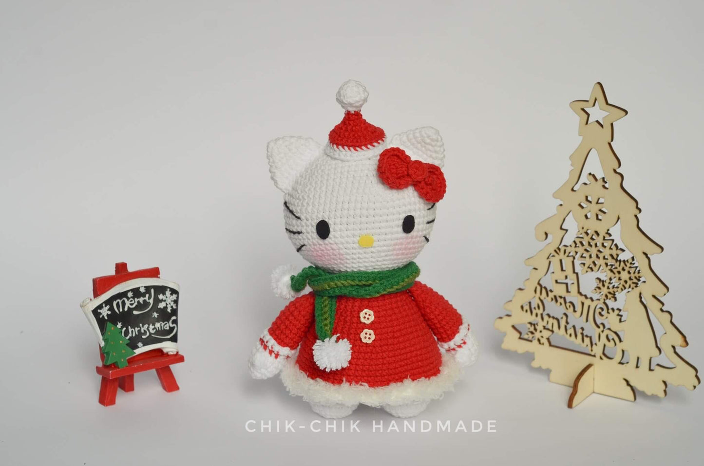 Santa Kitten Amigurumi Pattern, Christmas Kitten Crochet Pattern, PDF English