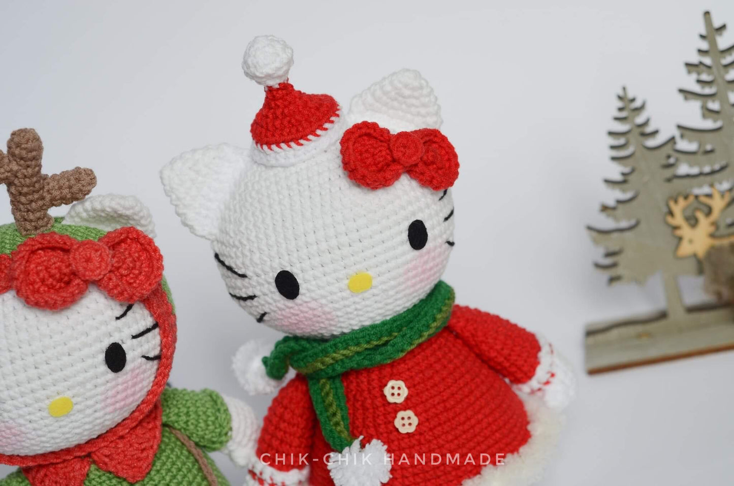 Santa Kitten Amigurumi Pattern, Christmas Kitten Crochet Pattern, PDF English