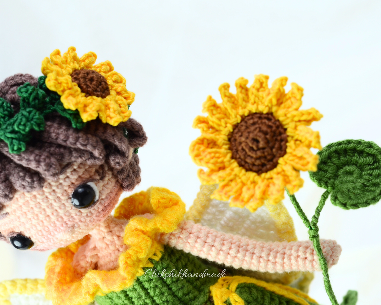 Crochet Fairy Doll Pattern Amigurumi Doll Pattern, HAZEL The Sunflower Fairy, PDF English, Français, Deutsch, Español, Nederlands, Italiano