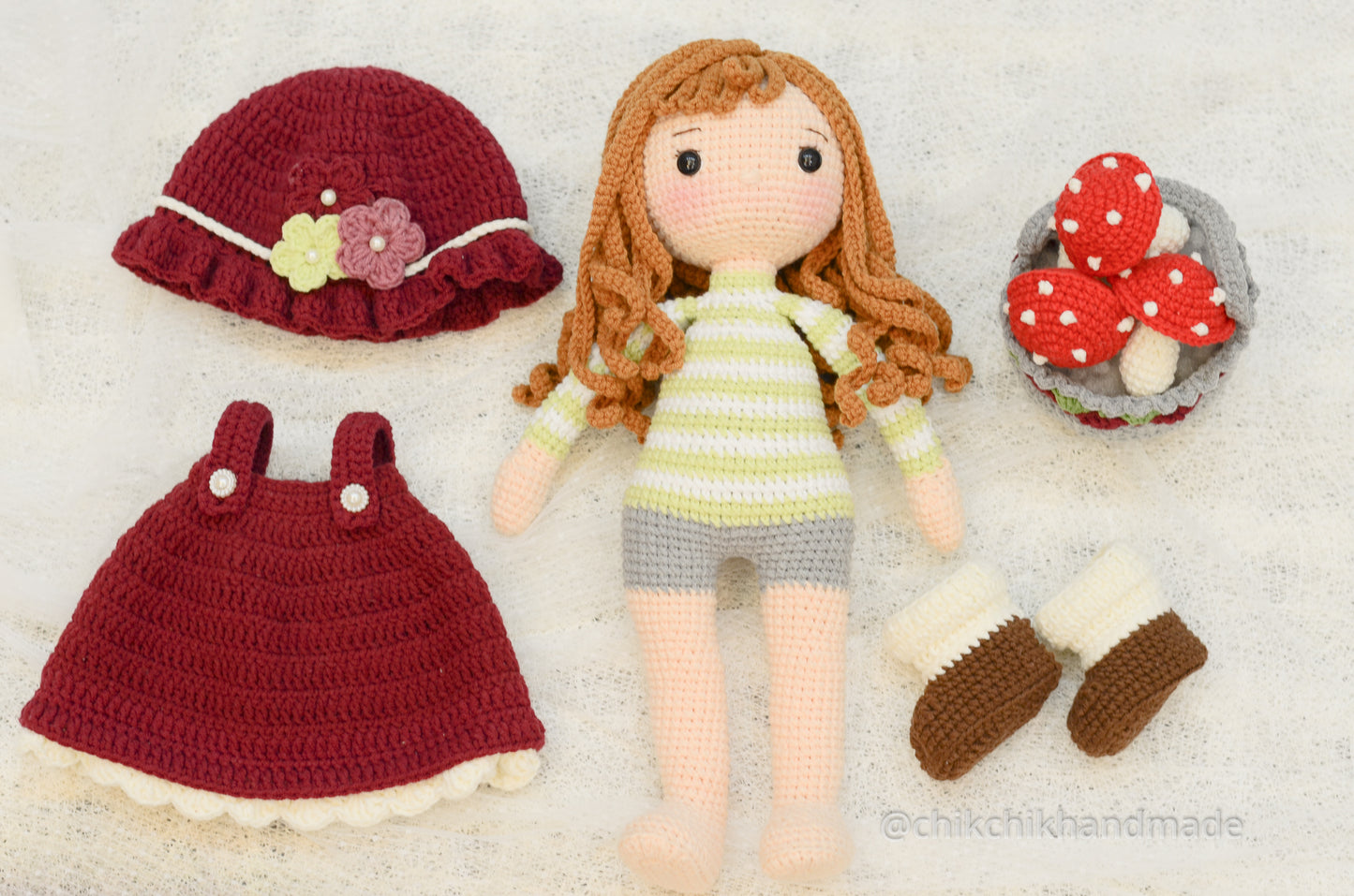 Crochet Doll Pattern, Amigurumi Doll, ANNIE Doll, PDF in English, Français, Deutsch, Nederlands, Español, Italiano