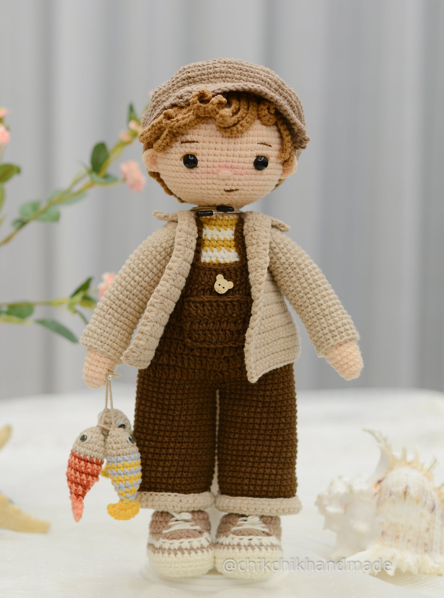 Crochet Boy Doll Pattern Amigurumi Doll Pattern, TOMMY The Fisher, PDF in English, Deutsch, French, Dutch, Portuguese, Español, Italiano