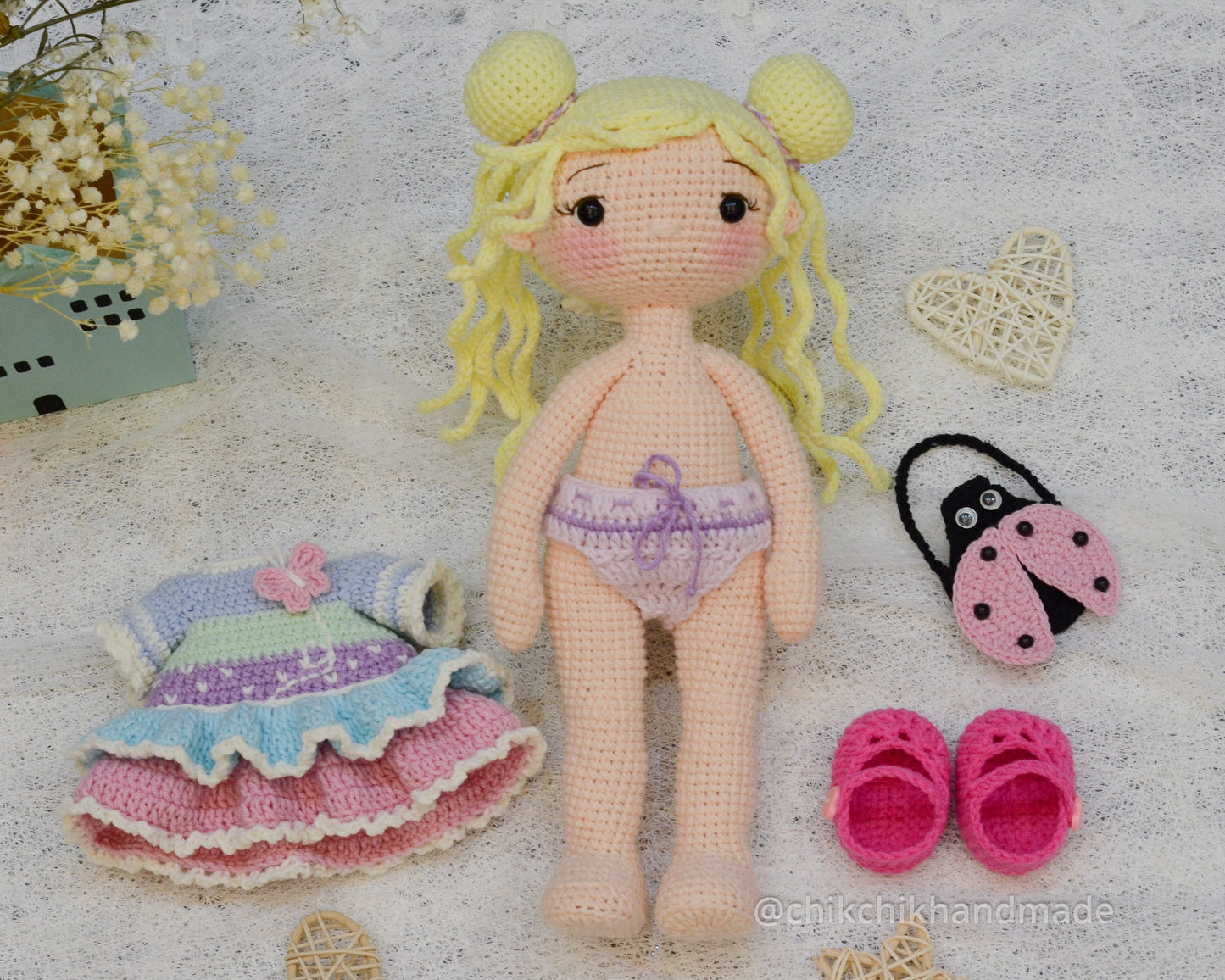 Crochet Doll Pattern, Amigurumi Doll Pattern, MILA Doll PDF English Tutorial
