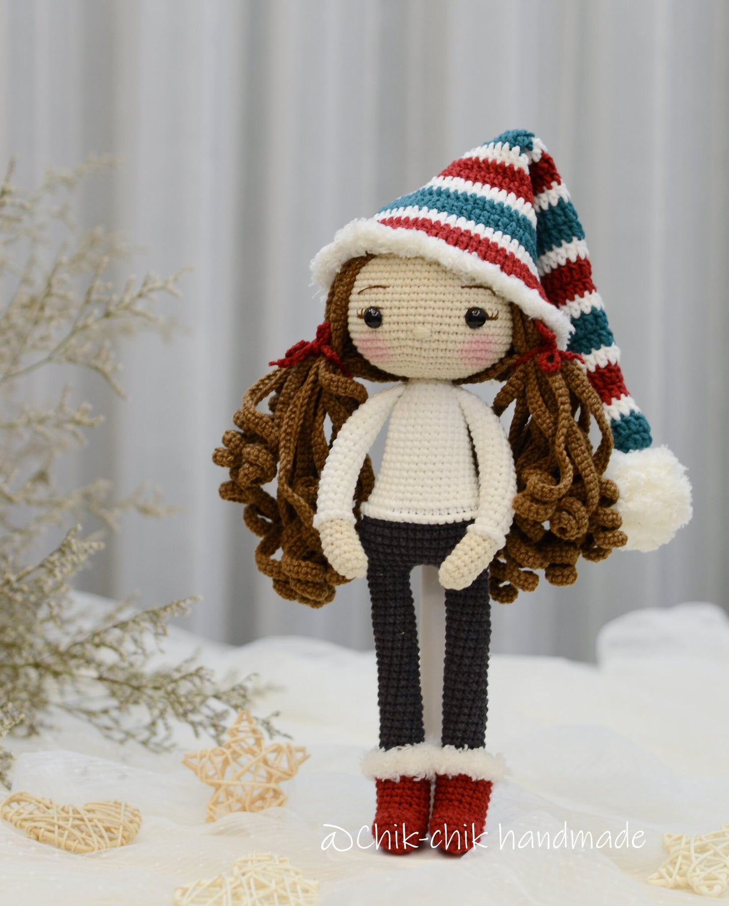 BELLA Christmas Doll Crochet Pattern Amigurumi Doll Pattern PDF English Tutorial