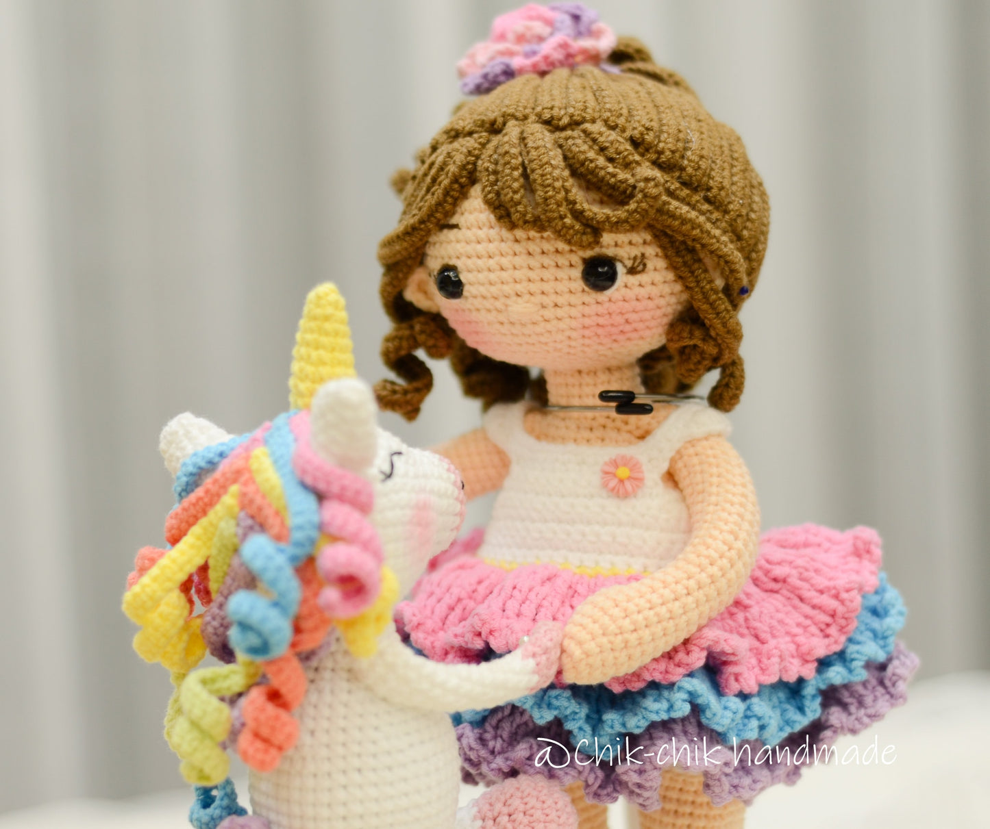 Crochet Doll Pattern, Amigurumi Doll Pattern, CHRISTINE and Friend, PDF English, Français, Español, Italiano