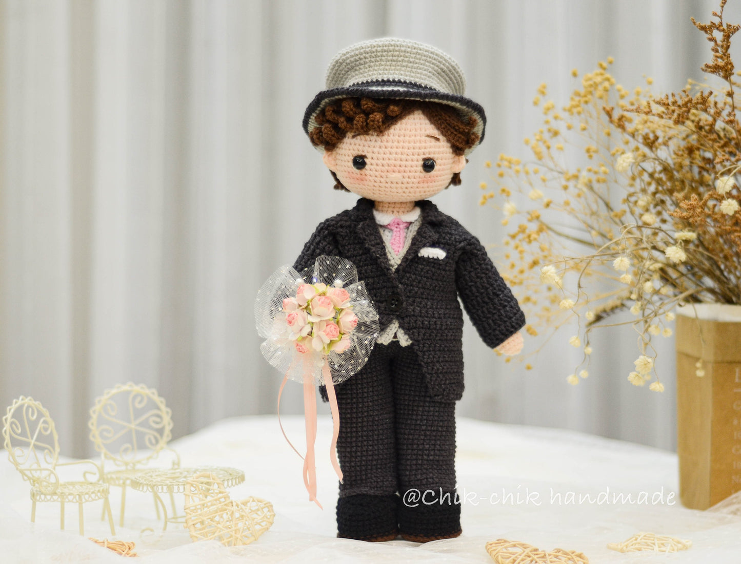 Crochet Doll Pattern, BENJAMIN the Groom Pattern PDF in English, Français