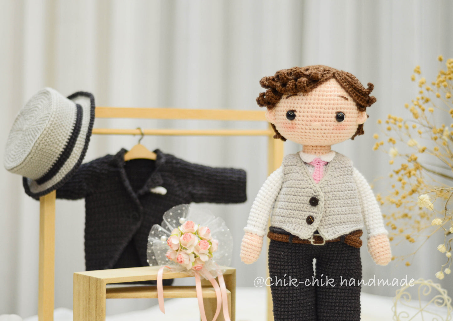 Crochet Doll Pattern, BENJAMIN the Groom Pattern PDF in English, Français