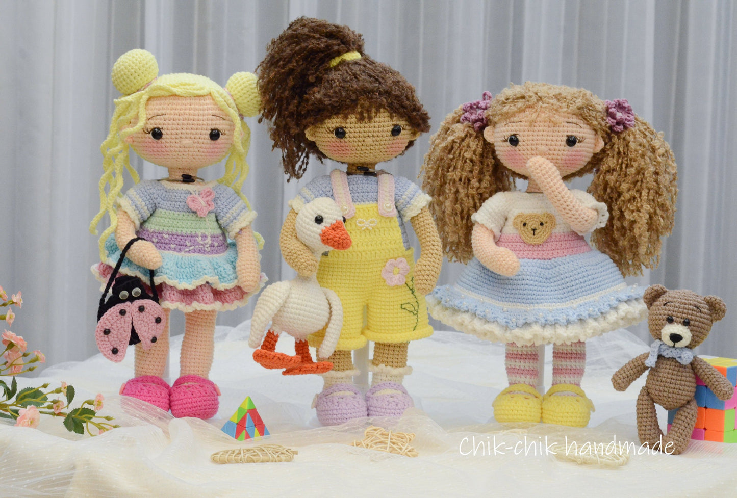 Crochet Doll Pattern Bundle 3 PDF English Tutorial