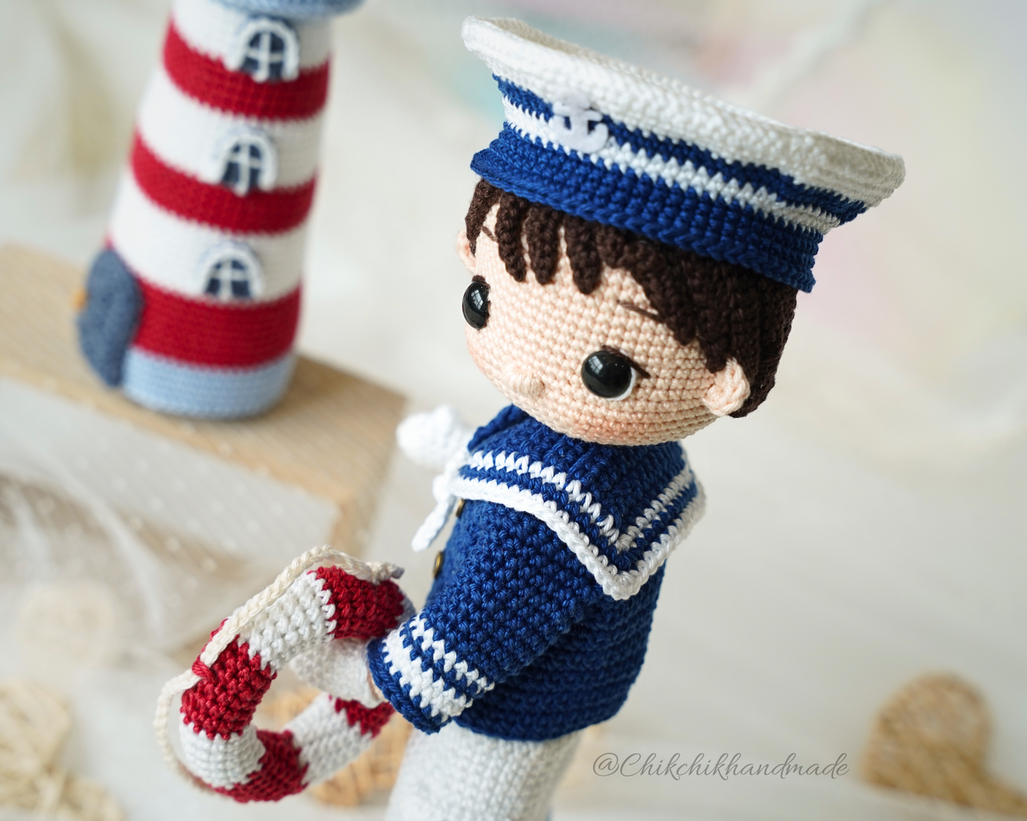 Crochet Sailor Boy Doll Pattern, Nautical Amigurumi Doll Pattern, Peter the Sailor, PDF Tutorial (En/Fr/De/Es/Nl/It)