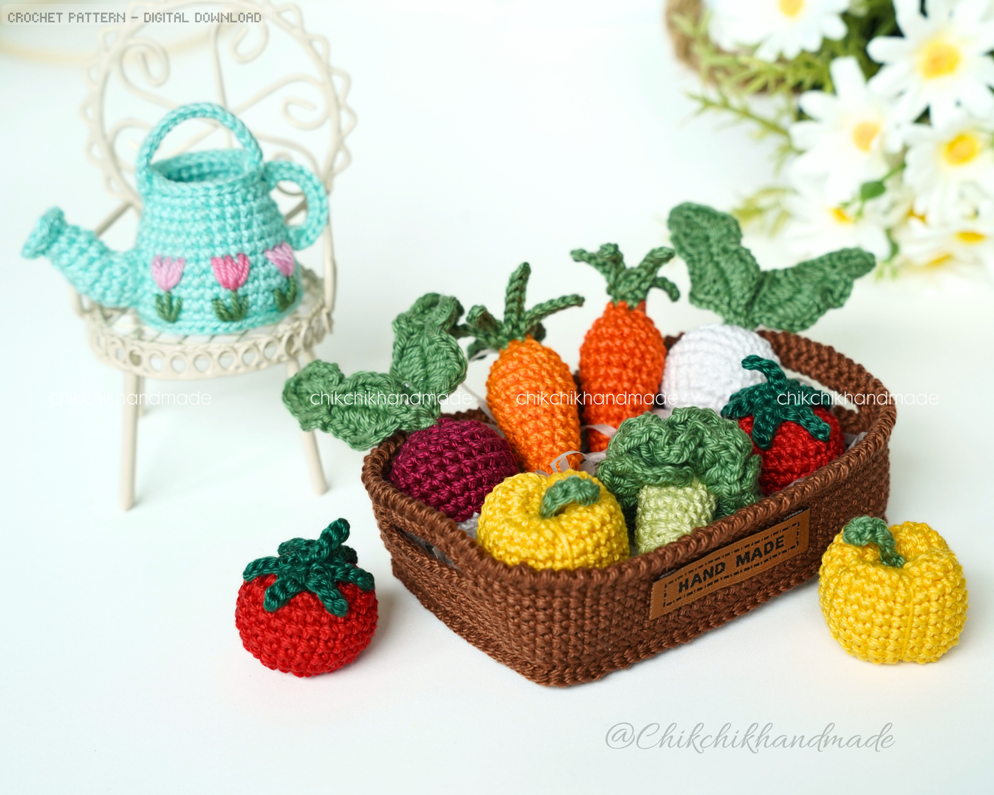 Crochet Doll Pattern, Garden Joy Bonnie, Amigurumi Doll Pattern, Digital Tutorial PDF (En/Fr/De/Esp/Nl/It)