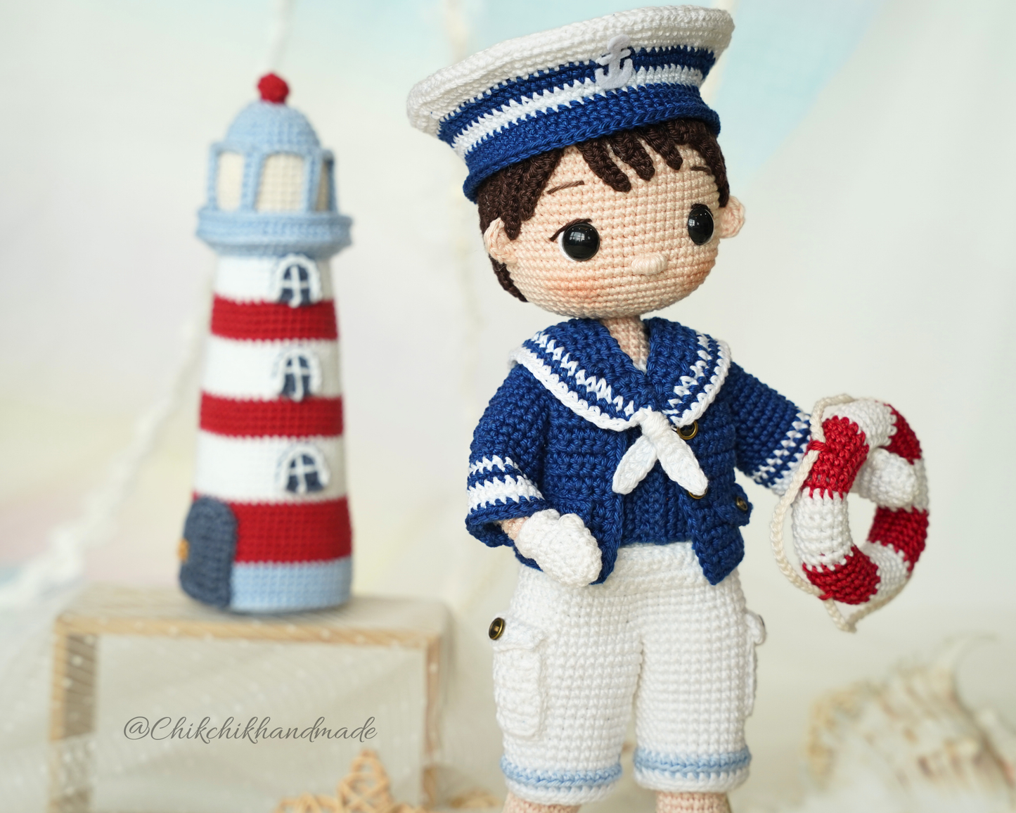 Crochet Sailor Boy Doll Pattern, Nautical Amigurumi Doll Pattern, Peter the Sailor, PDF Tutorial (En/Fr/De/Es/Nl/It)