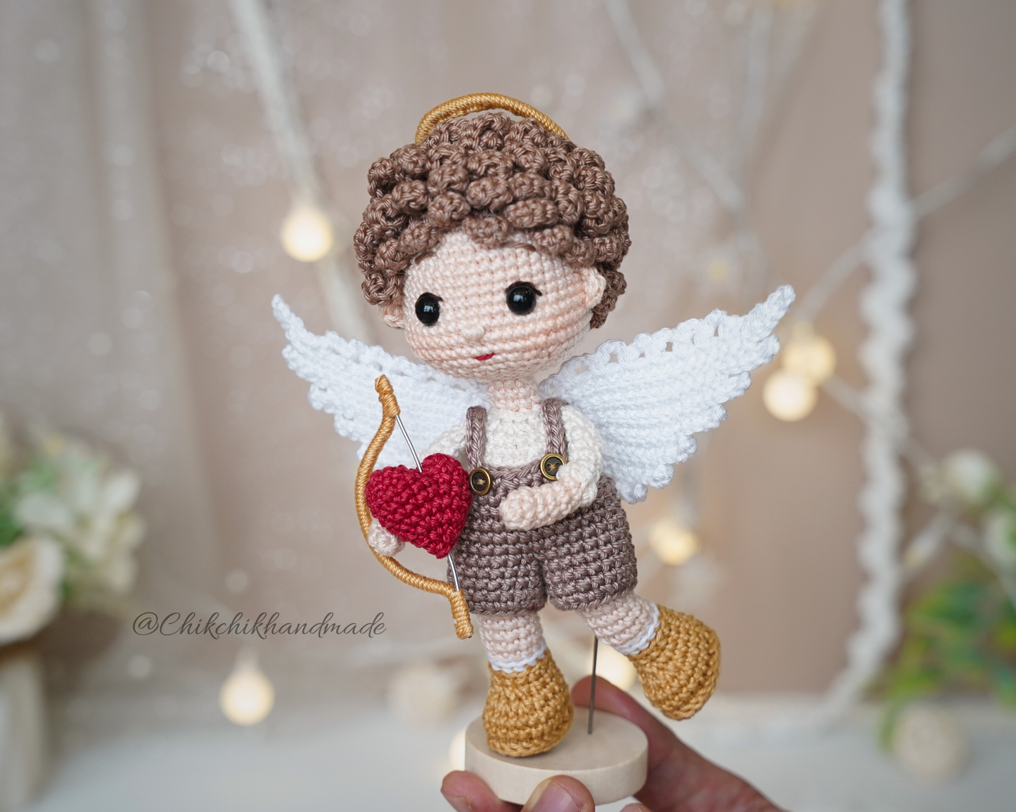 Cupid Angel Crochet Pattern, Valentine Amigurumi Doll, Elena & Felix, PDF Tutorial