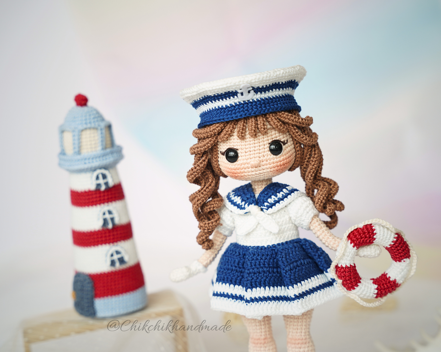 Crochet Sailor Girl Doll Pattern, Nautical Amigurumi Doll, Lucy the Sailor, PDF Tutorial (En/Fr/De/Es/Nl/It)