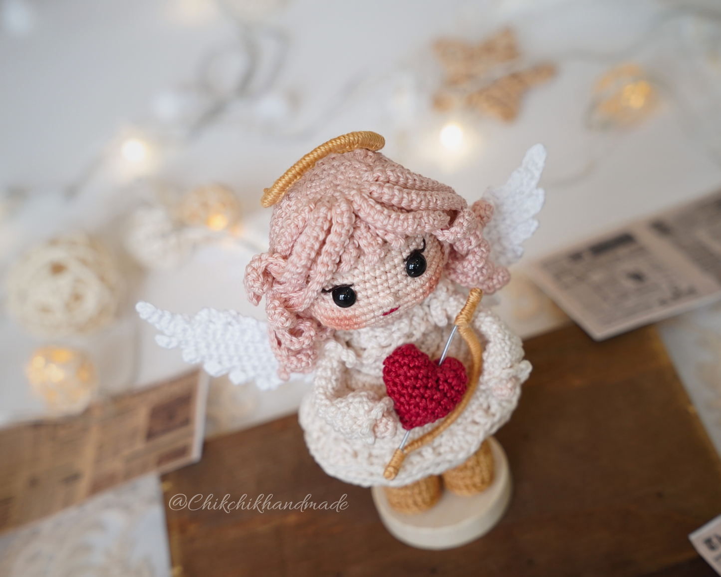 Cupid Angel Crochet Pattern, Valentine Amigurumi Doll, Elena & Felix, PDF Tutorial