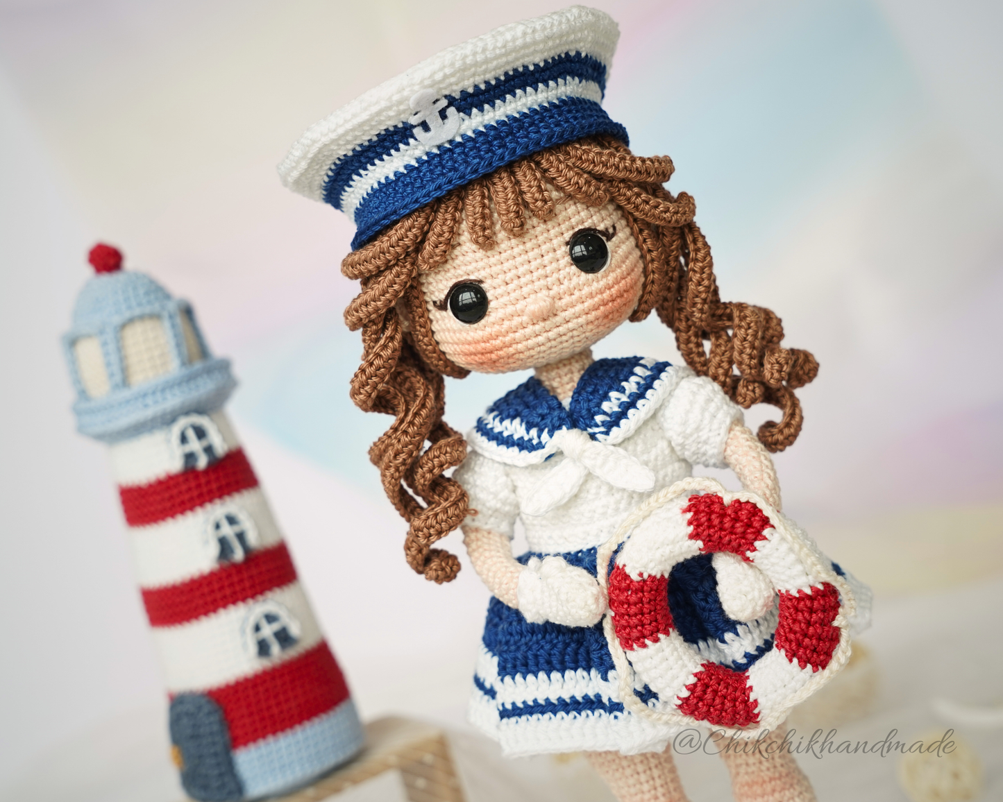 Crochet Sailor Girl Doll Pattern, Nautical Amigurumi Doll, Lucy the Sailor, PDF Tutorial (En/Fr/De/Es/Nl/It)