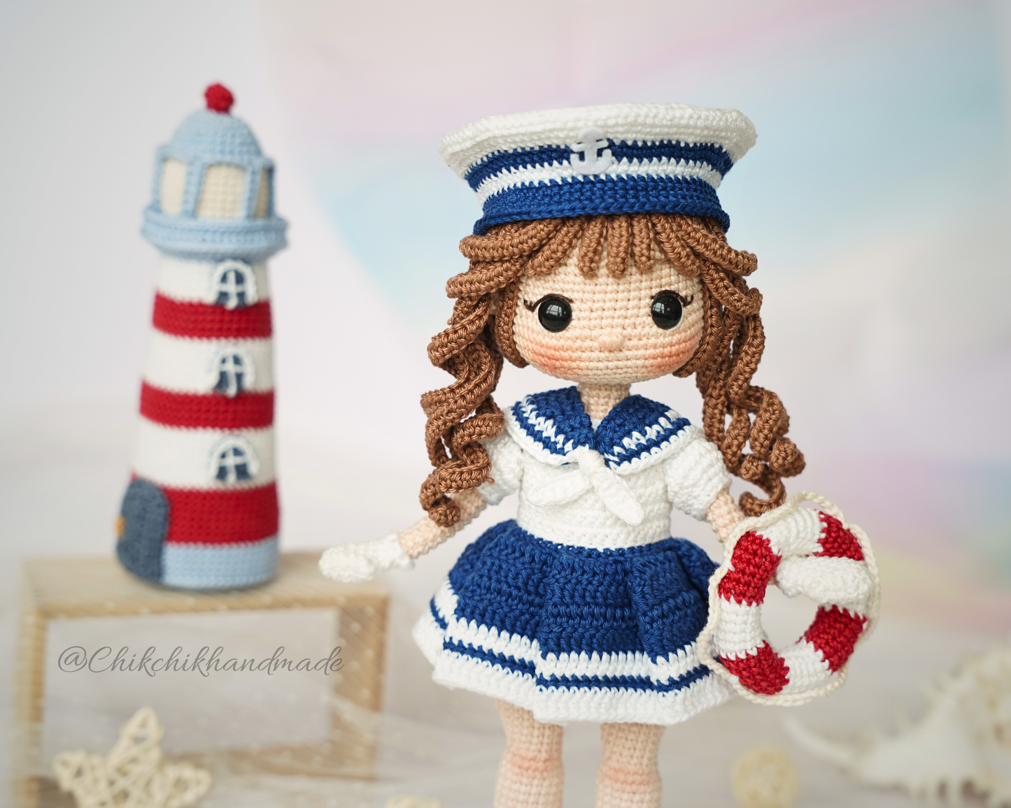 Crochet Sailor Girl Doll Pattern, Nautical Amigurumi Doll, Lucy the Sailor, PDF Tutorial (En/Fr/De/Es/Nl/It)