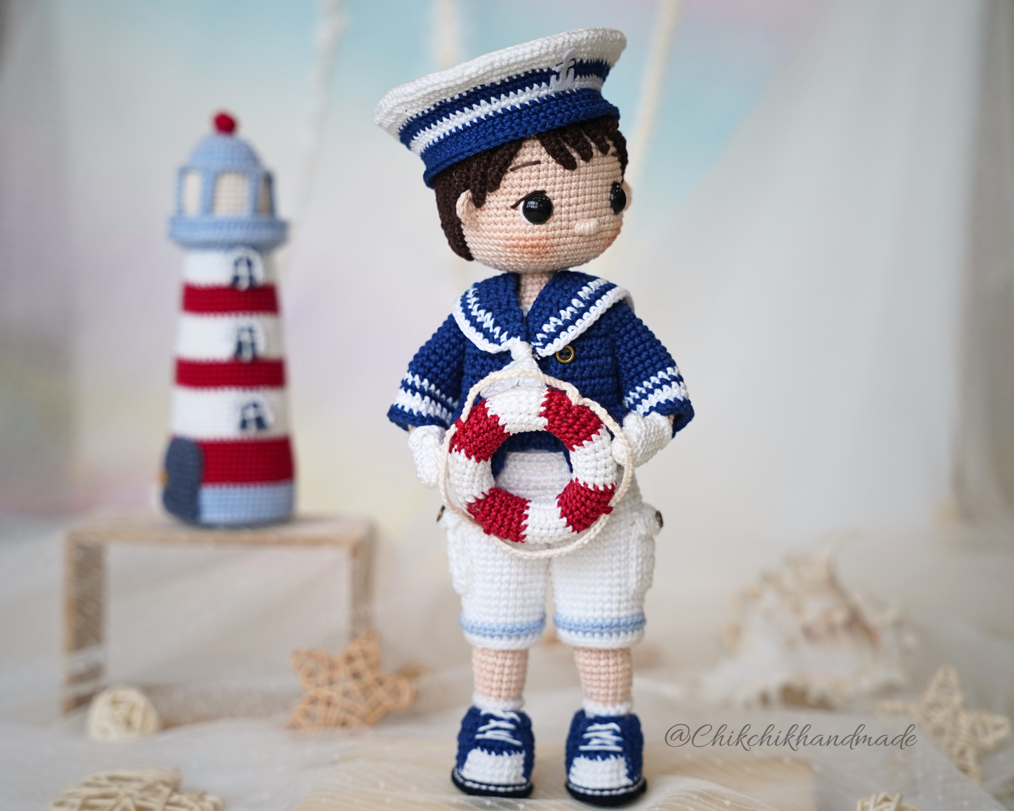 Crochet Sailor Boy Doll Pattern, Nautical Amigurumi Doll Pattern, Peter the Sailor, PDF Tutorial (En/Fr/De/Es/Nl/It)