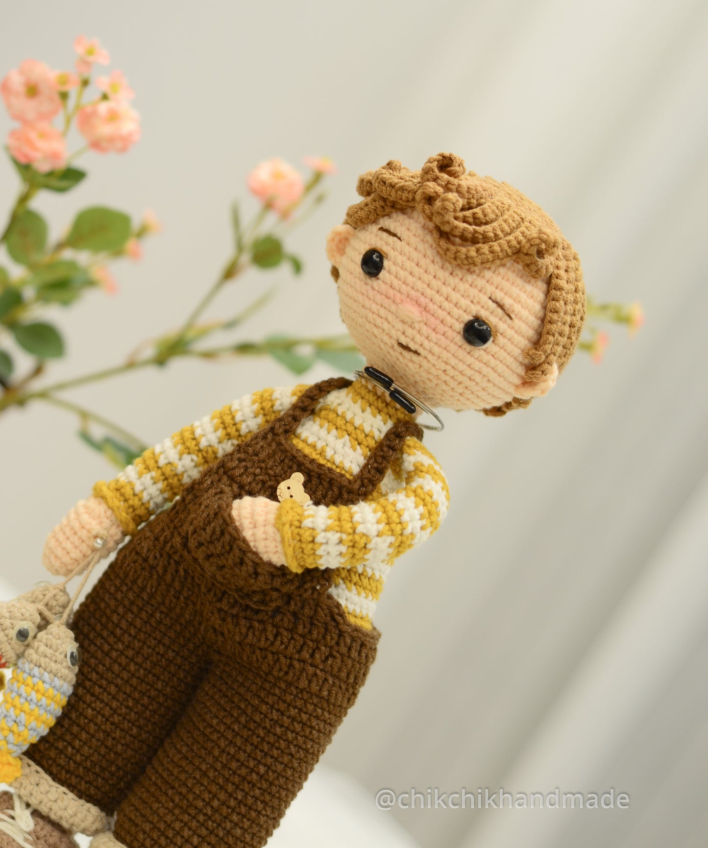 Crochet Doll Pattern Amigurumi, TOMMY The Fisher, PDF in English, French, Dutch, Portuguese