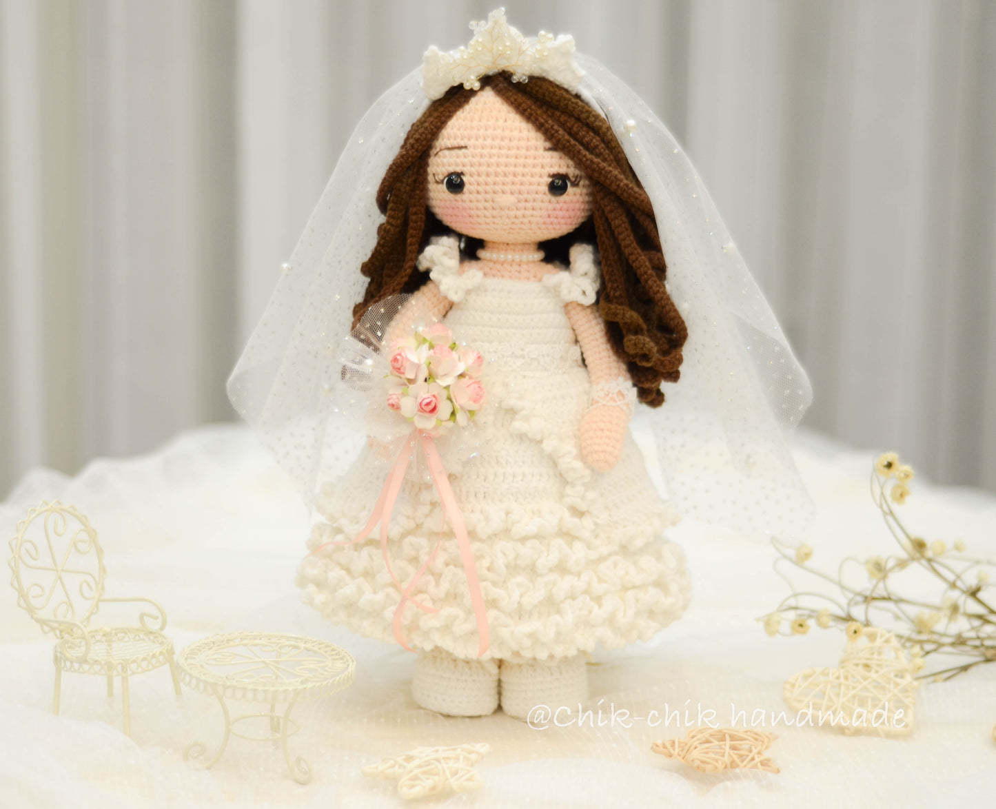 Bride and Groom Crochet Pattern, Amigurumi Wedding Couple Doll Crochet Pattern, PDF Tutorial (En, Fr, De, Es, Nl, It)