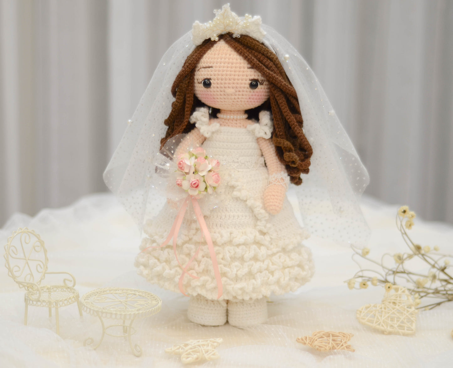 Bride and Groom Crochet Pattern, Amigurumi Wedding Couple Doll Crochet Pattern, PDF Tutorial (En, Fr, De, Es, Nl, It)