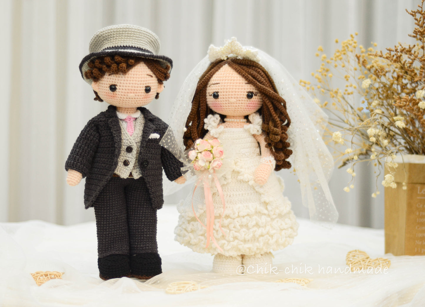 Bride and Groom Crochet Pattern, Amigurumi Wedding Couple Doll Crochet Pattern, PDF Tutorial (En, Fr, De, Es, Nl, It)