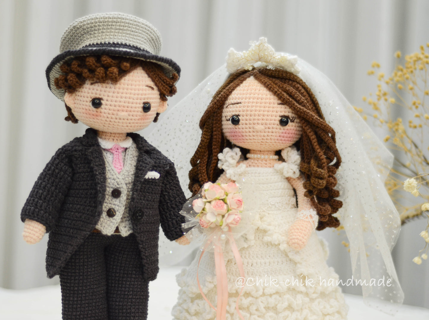 Bride and Groom Crochet Pattern, Amigurumi Wedding Couple Doll Crochet Pattern, PDF Tutorial (En, Fr, De, Es, Nl, It)