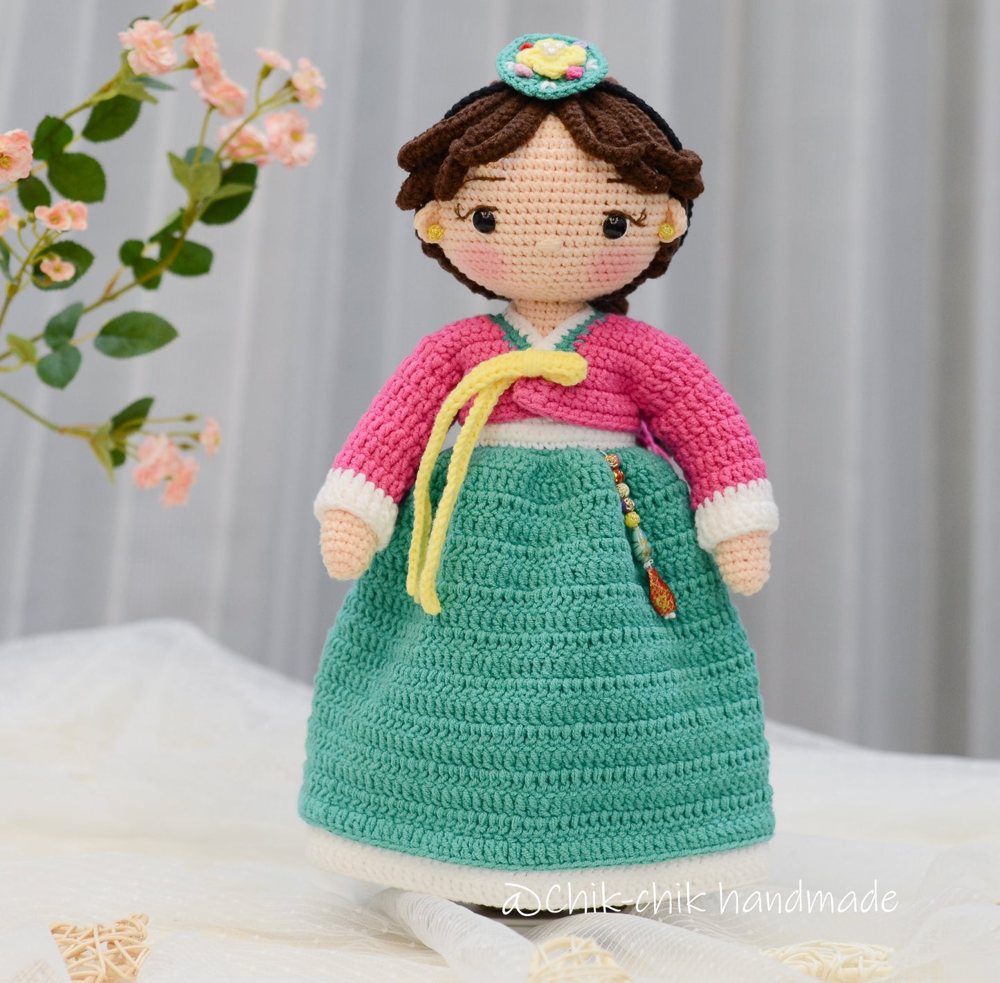 Crochet Korean Girl Pattern, Amigurumi Doll, HANA the drummer, PDF English Pattern