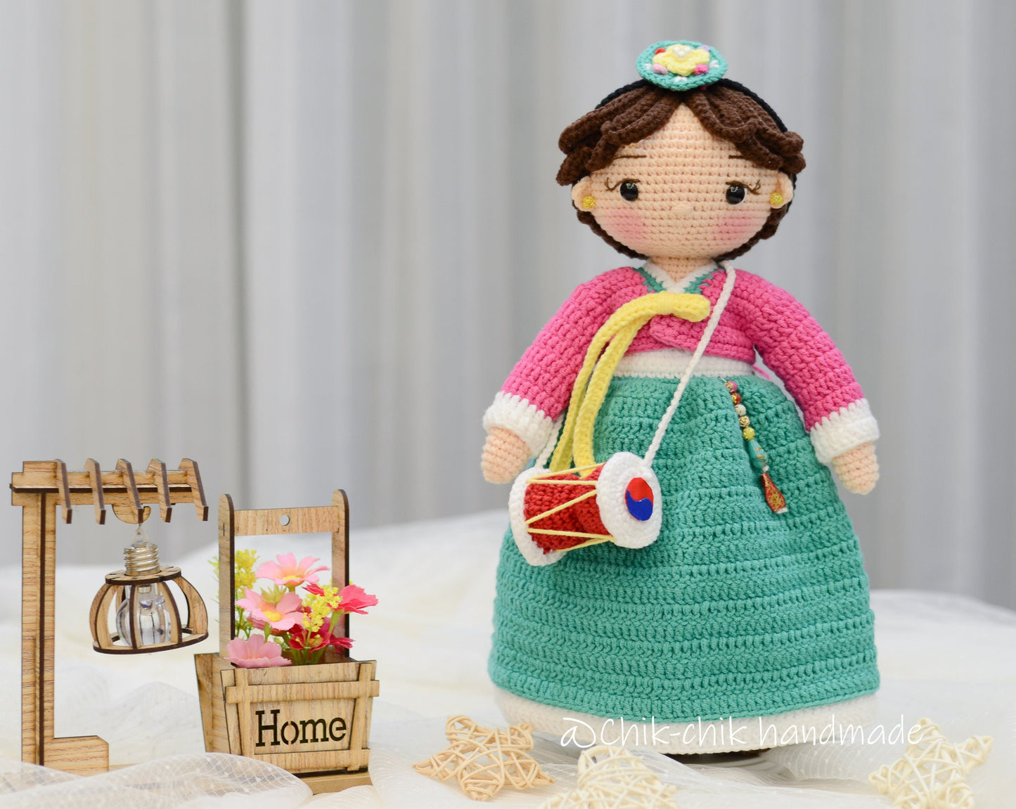 Crochet Korean Girl Pattern, Amigurumi Doll, HANA the drummer, PDF English Pattern